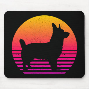 Tapis De Souris Corgi style vintage rétro des années 80