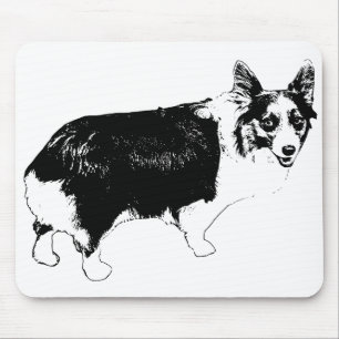 Tapis De Souris Corgi Tranquille au Milieu de la Neige