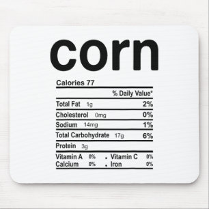 Tapis De Souris Corn Nutrition Facts Funny Thanksgiving Christmas