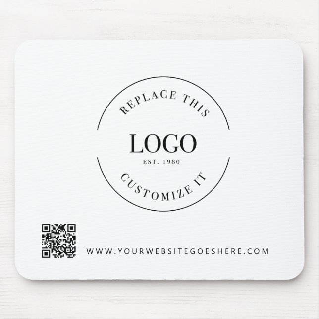 Tapis De Souris Corporate Giveaway  promo Custom Logo QR code (Devant)