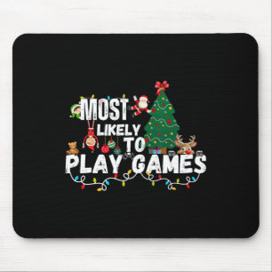 Tapis De Souris Correspondance Des Chemises De Noël Pour Tout Le J