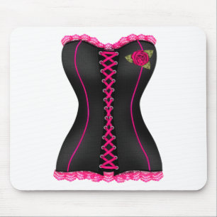 Tapis De Souris Corset Noir Rose rose