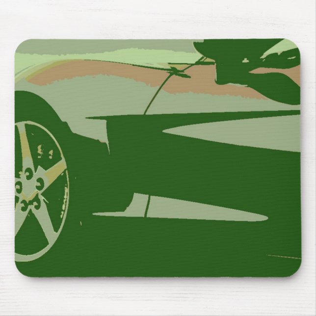 Tapis De Souris Corvette Camouflage Vert (Devant)