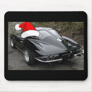 Tapis De Souris Corvette de Noël - Fenêtre Split noir