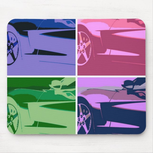 Tapis De Souris Corvettes d'art pop (Devant)