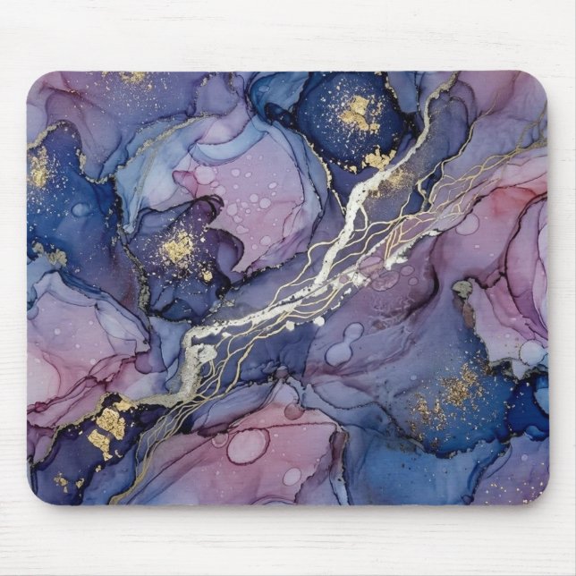 Tapis De Souris Cosmic Blue & Purple Ink Mousepad (Devant)