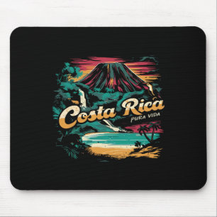 Tapis De Souris Costa Rica Vintage les années 70 Retro Throwback F