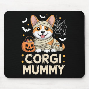Tapis De Souris Costume Amoureux des chiens d'Halloween Corgi Mumm