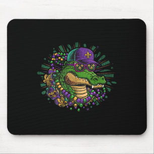 Tapis De Souris Costume d'alligator Mardi Gras Mardigator pour fem