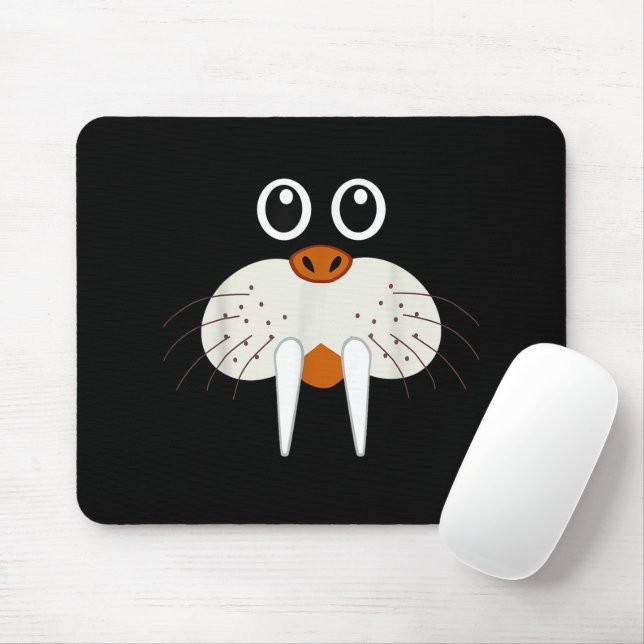 Tapis De Souris Costume d'animal de morse mignon drôle d'Halloween (Avec souris)