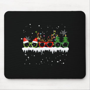 Tapis De Souris Costume d'arbre de Noël d'optométriste Père Noël G