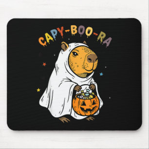 Tapis De Souris Costume de capybara drôle d'Halloween Capy-boo-ra