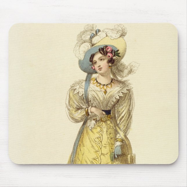 Tapis De Souris Costume de chariot, plat de mode du R d'Ackermann (Devant)
