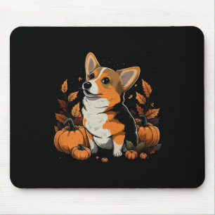 Tapis De Souris Costume De Corgi Gallois citrouille Sur Corgi Gall