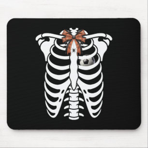 Tapis De Souris Costume de football de cage de thorax de squelette