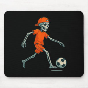 Tapis De Souris Costume de football d'Halloween de squelette drôle