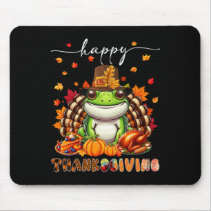 Tapis De Souris Costume de grenouille de Thanksgiving heureux Dind