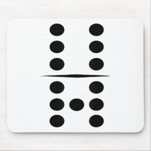 Tapis De Souris Costume de groupe drôle de tuile de domino 6 et 7