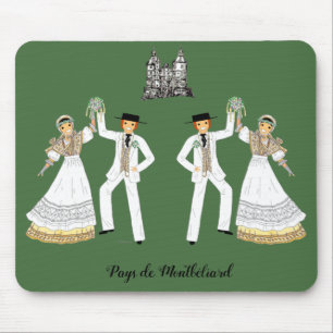 Tapis De Souris Costume de mariage au Pays de Montbéliard