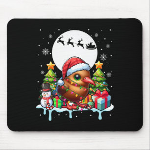 Tapis De Souris Costume de Noël coloré Père Noël Kiwi Oiseau Bonho