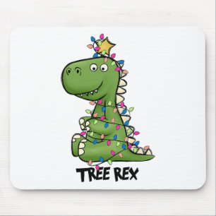 Tapis De Souris Costume de Noël de dinosaure Tree Rex avec lumière