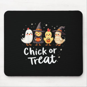 Tapis De Souris Costume De Poulets D'Halloween Cute Ou Treat Artw