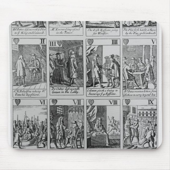 Tapis De Souris Costume des coeurs illustrant 'le Plot papal (Devant)