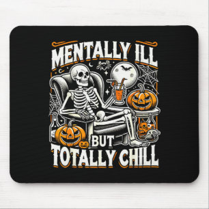 Tapis De Souris Costume d'Halloween malade mental mais totalement