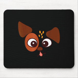 Tapis De Souris Costume Halloween pour amoureux de chiots visage d