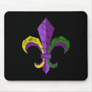 Tapis De Souris Costume Mardi Gras - Fleur De Lis Vintage