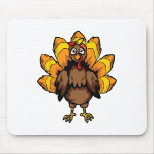 Tapis De Souris Costume Turquie Thanksgiving Day mignon Automne au