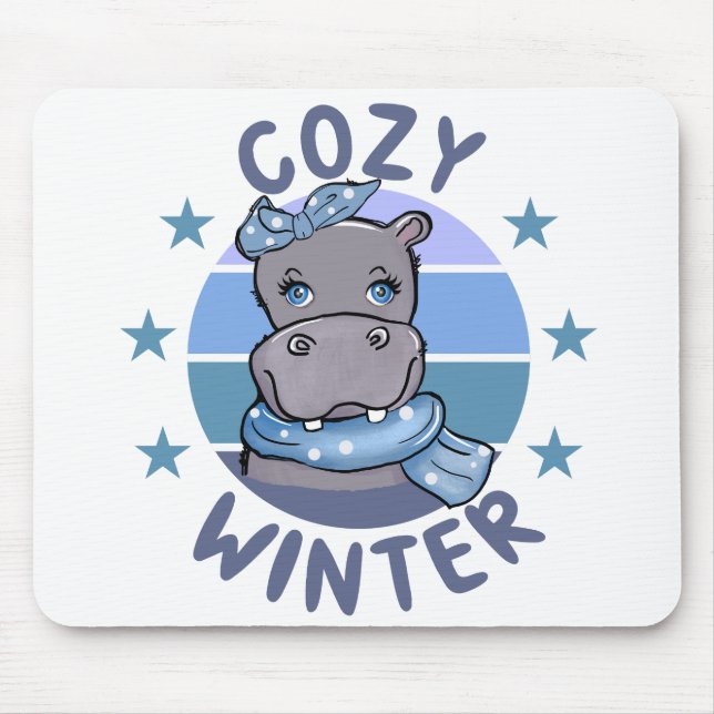 Tapis De Souris Cosy Winter Cute Animal (Devant)
