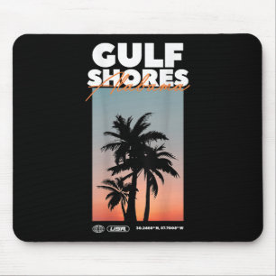 Tapis De Souris Côte du Golfe - Alabama Summer Palm Vacation Usa