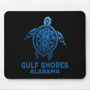Tapis De Souris Côte du Golfe Alabyma Tribyl Tattoo Tortue bleue