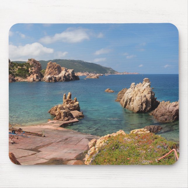 Tapis De Souris Côte rocheuse rouge de mousepad de la Sardaigne (Devant)