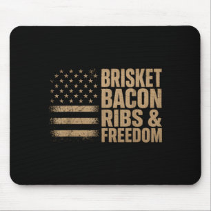 Tapis De Souris Côtes de porc Bacon Dom Grill Bbq Barbecue Viande