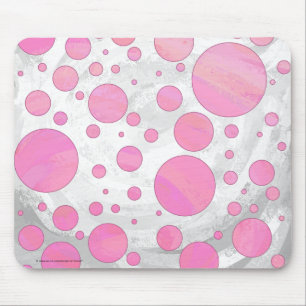 Tapis De Souris Coton Bonbon Pink Polka Dot
