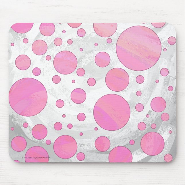 Tapis De Souris Coton Bonbon Pink Polka Dot (Devant)