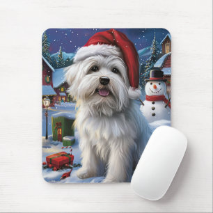 Tapis De Souris Coton De Tulear Winter Wonderland Christmas Joy