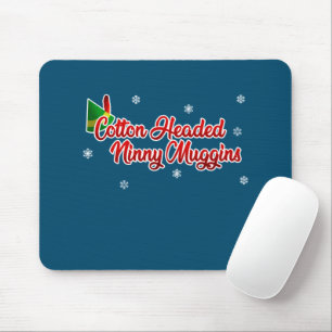 Tapis De Souris Coton Tête Ninny Muggins Drôle Elf Noël