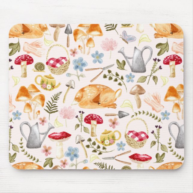 Tapis De Souris Cottagecore esthétique | Aquarelle (Devant)