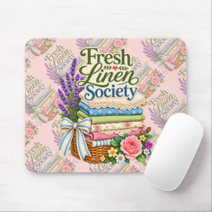 Tapis De Souris Cottagecore Lessive Lavande Linge Floral
