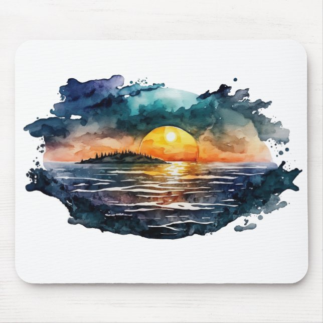 Tapis De Souris Couche d'aquarelle (Devant)