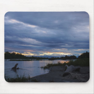 Tapis De Souris Coucher de soleil à minuit en Alaska
