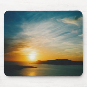 Tapis De Souris coucher de soleil à Santorin, Grèce