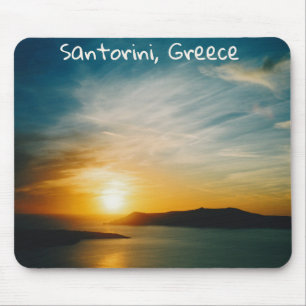Tapis De Souris coucher de soleil à Santorin, Grèce