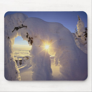 Tapis De Souris Coucher de soleil à travers les Snowghosts à Big M