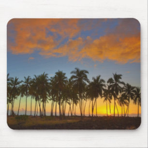 Tapis De Souris Coucher de soleil au parc national historique Pu'u