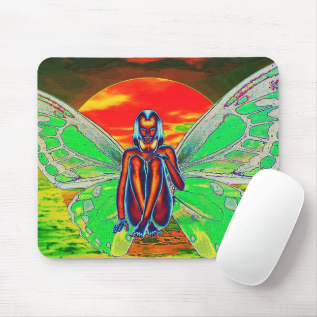 Tapis de souris Coucher de soleil bleu (Avec souris)