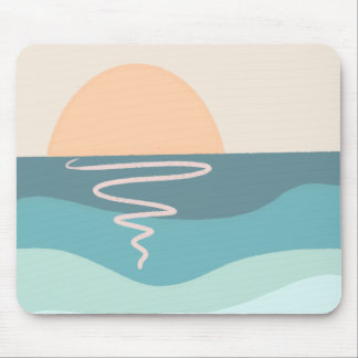Tapis de souris coucher de soleil bohème plage